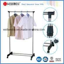 DIY Stainless Steel Single Rod Extended Clothes Hanging Rack